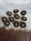 Lot Of 10  22mm Designer Button Pearl Chanel Button Replacement Gold Tone 