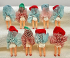 Dolls Celluloid Small Jointed Dolls 3    Italy Vintage Lot Of 9