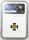 1852 California Fractional Gold Indian Wreath  4b Type Ngc Ms-61