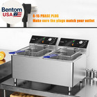 Deep Fryer Commercial Deep Fryer 12l X 2 25 4qt Dual Tank Electric Deep Fryers W