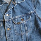 Vintage Denim Jean Trucker Jacket Lee Riders Mens 44 Long Faded Wash Cotton 90s