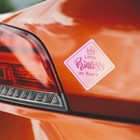 Pink Little Princess On Board Bumper Sticker Baby Decal Window Sign 6  X 6  2pcs
