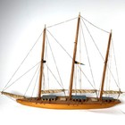 Vtg Wood Model Sailing Ship Boat Schooner Reykjavik Hand Made In Iceland 14x10   