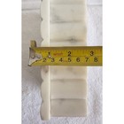 Vintage Marble Alabaster Fluted Vanity Jewelry Trinket Box 7 X 5 X 3 Gold Handle