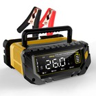 26 Amp Car Battery Charger  6v 12v 24v Lead-acid  Lithium  Large Screen Charger