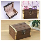  Wooden Box With Lock Small Treasure Pirate s Chest Decoration Vintage Style