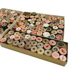 Vtg Lot 100  Wooden Thread Spools Belding Jp Coats Clark Usa Sewing Silk Cotton
