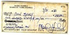 Mark Hamill Vintage Signed Bank Cheque Check Scarce