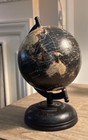 Table Top World Globe Black Desk Decor 5-inch With Stand World Map