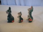 Vintage 3pc Mini Bone China Mouse Family Japan