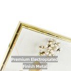 6 x8  Picture Frame Gold Metal Bamboo Design for Photo 6 By 8 Vertical Or 8 B   