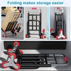 Heavy Duty Folding Hand Truck Stair Climbing Cart Portable Luggage Dolly With 6