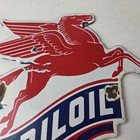 Vintage Mobil Gasoline Sign - Pegasus Motor Oil Gas Pump Porcelain Sign