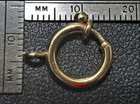 12mm Jumbo Heavy Duty 14k Solid Yellow Gold Large Spring Ring Clasp Open Jump