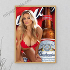 Vintage Retro Style Budweiser King Of Beers Poster  18x24  Sexy Girl Art Decor 2