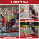 Basketball Arcade Game Indoor Outdoor  Kids Basketball Hoop With 4 Balls   Pu   
