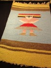 Vtg  2 Wool 12x19 Mats Loomed In Mexico 