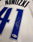 White Nba Player Jersey Dirk Nowitzki Signed Autographed Bas Coa