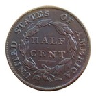 --1809 Classic Head Half Cent Almost Uncirculated Au Coin--