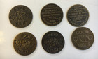 6 Vtg Brothel Tokens Circulated 1 5    3 Fat Ann s   2 Shaddy Milts  1 Stella s