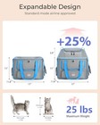 Expandable Cat Dog Carrier  Soft-sided Pet Carrier Airline Approved Large Sma   