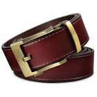 Aventusbelt Men s Ratchet Belt - Lincoln Antique Brass Buckle With Leather Belt