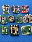 Vintage Jewelry Lot Lucinda Pin Not House Woman Golf Golfer Pin 10 Pc Whimsical