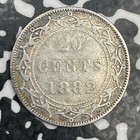 1882-h Newfoundland 20 Cents Lot n1318 Silver 