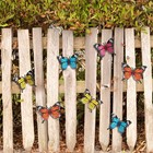 4pc Metal Butterfly Decorations 6 7in Wall Art Sculpture Outdoor Garden Patio