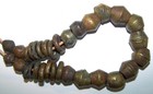 Antique Vintage African Trade Bead Large Brass Bi-cone Beads Rings
