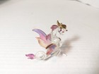 Vintage Hand Blown Glass Dragon Fantasy Medieval Art Sculpture Cute Sparkle