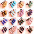 Natural Crystal Quartz Stone Pendulum Hexagonal Pendant Reiki Healing Necklace