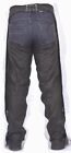 New 100  Black Genuine Unisex Leather Lined Chaps Motorcycle Riding Bikers Chap
