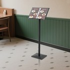 Freestanding Restaurant Menu Stand Advertising Music Information Display Shelf