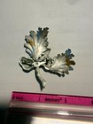 Vintage Two-tone Metal Oak Leaf And Acorn Brooch With Textured Details   5