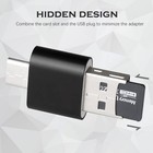  2 Pack  Micro Sd Card Reader For Android 3 In 1  2 Pack Black Mini
