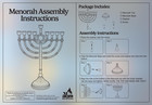 Silvertone Candle Menorah For Chanukah - Traditional Rounded Branches  9  High