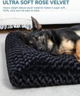 Washable Dog Bed Small Dog Crate Bed Deluxe Plush Mat 41 x27 
