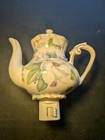 Tea Pot Night Light - Cottage Core - Floral Pattern - Grape Blossoms - Gold Trim