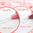 4pcs Sliding Retractable Pencil Erasers With Cat Paw Plastic Sleeve Cute Jelly E