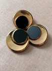 Antique Czech Glass Buttons - Vintage - Art-deco - 1920  s-1930  s  3pcs  - G354