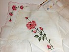 Vintage Mcm Hanky Handkerchiefs Floral Embroidery Scalloped Lace Edges Mix Lot 8