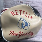 Netflix Mvp New York City Black Leather Gym Duffel Bag Rare Employee Exclusive
