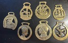 16 Antique British Horse Brasses Harness Bridle Medallion Collectibles