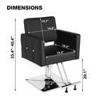 Black All Purpose Hydraulic Barber Chair Hair Stylist Salon Spa Beauty