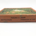Vintage 500 Pc Jigsaw Puzzle Peaches N Cream Cardboard Children Animals Usa Made