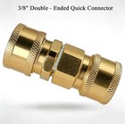 High-pressure Washer Quick Connector 3 8  Dual Female  Brass  5000 Psi Max