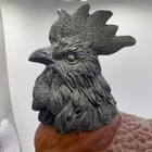 Vintage Amber Glass Rooster Chicken Farmhouse Rustic Night Light Table Lamp 11 h