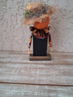 Hand Painted Spun Cotton  Autumn Pumpkin Scarecrow  Folk Art Doll   Not A Gourd