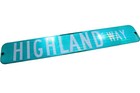 Authentic Road Sign Highland Way Real Street Vintage Retired Sign Antique